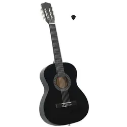 vidaXL Klassikgitarre für Anfänger und Kinder Schwarz 3/4 36