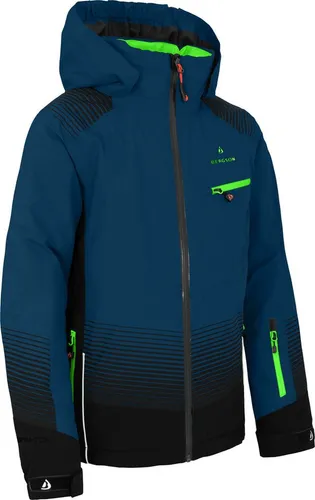 Bergson Skijacke VEIKO für Kinder, dunkelblau, Größe 152 - Funktionale und stylische Skijacke aus 100% Polyester, PFC-frei imprägniert für dauerhaften Wetterschutz. Ideal für den aktiven Einsatz im Schnee.