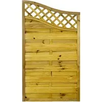 GartenLand Dichtzaun VARIO Geschwungen mit Rankgitter 90x160 cm - Elegantes Abschlusselement für Ihre Zaunanlage mit Rankgitter, aus Kiefernholz, kesseldruckimprägniert für optimalen Witterungsschutz. Gestalten Sie Ihren Garten individuell und pflegeleicht!