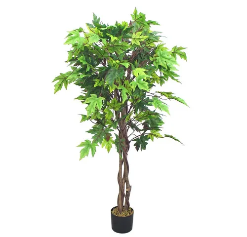 Decovego Kunstbaum Ahorn 130 cm – Künstliche Pflanze mit Echtholz - Hochwertiger Ahornbaum für den Innenbereich, 130 cm hoch. Ideal zur Dekoration und bringt frisches Grün in Ihr Zuhause.