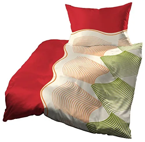 Gerald Wittmann Bettwäsche 140x200 cm + 70x90 cm, Baumwolle, Moderne Rot Beige Orange