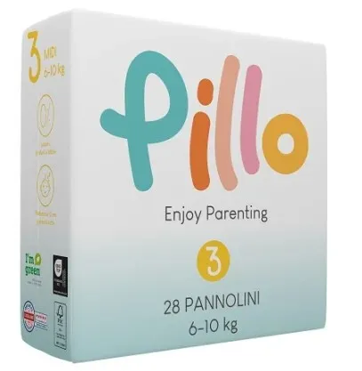 Pannolini Taglia 3 Midi 6-10kg Pillo 28 Pezzi