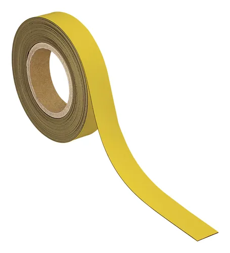 Maul Magnetband 65247 - Beschriftbares Kennzeichnungsband in Gelb - Organisationsmittel, ideal für wechselnde Kennzeichnungen auf Eisenflächen. Mit kunststoffbeschichteter Vorderseite und magnetischer Rückseite, individuell zuschneidbar.