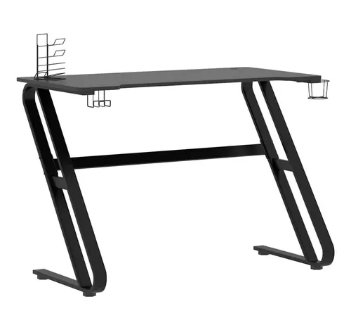 vidaXL Gaming-Schreibtisch mit ZZ-Gestell Schwarz 110x60x75 cm
