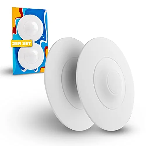 ABFLUSSHELD Universal Abflussstopfen - 2er Set mit Haarsieb Funktion - Praktischer Abflussstopfen für Waschbecken und Badewanne, verwandelt sich mit einem Klick in ein Haarsieb und sorgt für einen reibungslosen Abfluss!