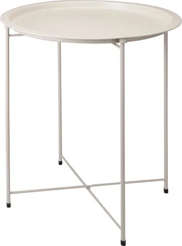 Beistelltisch Beistelltisch NOAH beige DH 47x50 cm beige Kaffeetisch Laptoptisch