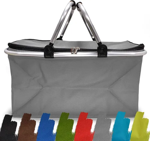 e-Best Einkaufskorb mit Tragegriffen (2x Grau)