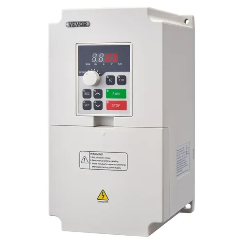 VEVOR Frequenzumrichter Inverter 5PS - Frequenzumrichter (VFD) für 1/3 Phasen AC 220V, ideal zur Steuerung von Motoren mit einer Ausgangsfrequenz von bis zu 2000 Hz für optimale Leistung.