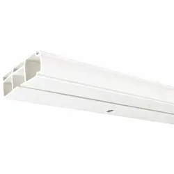 Liedeco Gardinenstange, 1-läufig, Fixmaß, verschraubt, Kunststoff weiß 180 cm