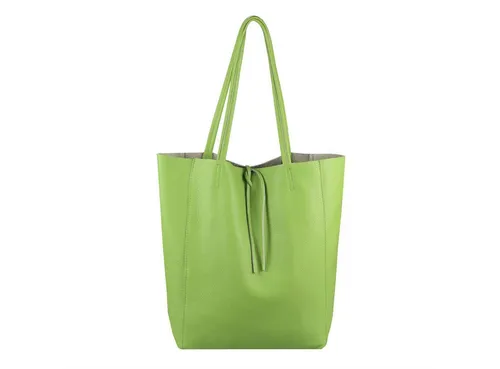 ITALYSHOP24 Schultertasche Made in Italy Damen Premium Leder SHOPPER Tasche HOBO Umhängetasche, Echtleder Business Bag leicht groß klassisch sicher geräumig Beutel