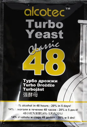Turbohefe Alcotec 48 Classic Vodka Alkohol Gärhefe Weinhefe Brennhefe 20% brauen