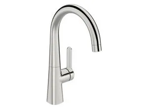 Hansa Designo Style Wastafelkraan Chroom - Elegante Waschtischarmatur mit schwenkbarem Auslauf und konstantem Durchfluss von 6 l/min, ideal für moderne Badezimmer.