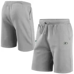 Fanatics Shorts Green Bay Packer Primary Logo Fleece grau L - Herren-Stoffhosen mit 80% Baumwolle, ideal für Fans des American Footballs, bequem und stylisch mit dem ikonischen Green Bay Packer Logo.