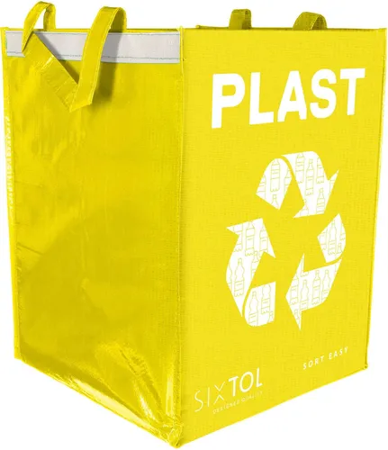 Taška na tříděný odpad SORT EASY PLASTIC, 30x30x40cm, 36l in gelb von Sixtol