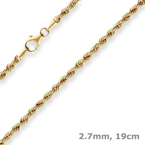 Schmuck Krone Goldarmband 2,8mm aus 333 Gelbgold - Elegantes 2,8mm Kordelkette Armband aus 333 Gelbgold, 19cm lang. Perfekt für besondere Anlässe oder als stilvolles Accessoire. Hergestellt in Deutschland und in einem edlen Schmucketui verpackt.