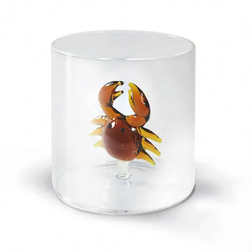 WD Lifestyle Glas Ab Wasser Crab Bernstein Glas Geblasen Zubehör Deco