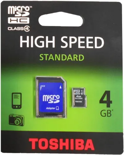 Toshiba SD-C04GJ(BL5A Class 4 microSDHC 4GB Speicherkarte von Toshiba
