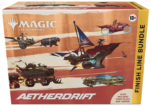 Magic: The Gathering Aetherdrift Finish Line Bundle - Englisch - Sammelkarten Bundle für Magic: The Gathering mit exklusiven Booster-Packs, einem Erster-Platz-Box-Topper und besonderen Foil-Karten für ultimatives Spielvergnügen!