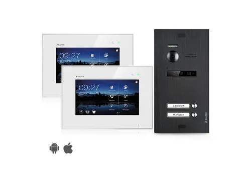 Balter EVO Video-Türsprechanlage mit 7 Zoll Touchscreen - Haus-Alarmanlagen - Maximale Sicherheit mit WLAN Monitor und App, Tür öffnen per Smartphone, einfache Installation dank 2-Draht-Technik.