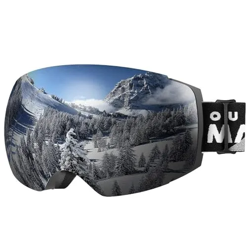 OutdoorMaster Unisex Skibrille PRO mit Wechselgläsern - Skibrille für Damen und Herren mit OTG-Design, 100% UV-Schutz und anti-beschlag Beschichtung. Ideal für klare Sicht und Komfort auf der Piste.