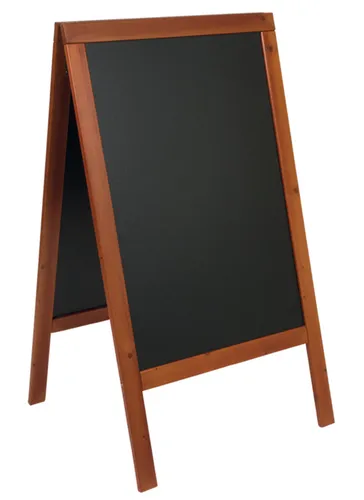 Securit Kundenstopper WOODY mit Kreideoberfläche 700 x 1.250 mm mahagoni