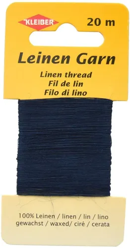 KLEIBER Leinengarn 20 m dunkelblau gewachst