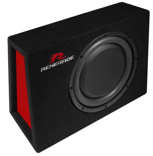 RXS1000 Kompakt-Subbox - 25 cm Car-HiFi-Lautsprecher mit 10'' Spezial-Subwoofer, 200 Watt RMS Leistung und extrem geringer Gehäusetiefe für kraftvollen Bass im Fahrzeug.