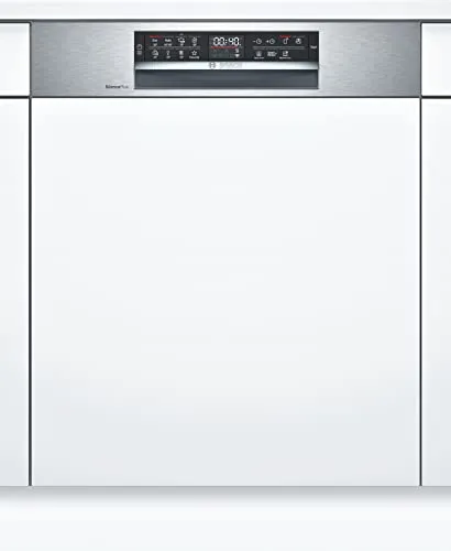 Bosch SMI6EDS57E Serie 6 Einbau-Geschirrspüler mit Kopfband, Home Connect, 13 Maßgedecke, Silence Plus 39 dB, Metallic