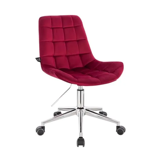 SVITA Schreibtischstuhl MICKY - Weinrot, Dunkelrot - Bürostuhl mit schalenformiger, gepolsterter Sitzfläche und rückenschonender Lehne, ideal für ergonomisches Sitzen und modernes Design.