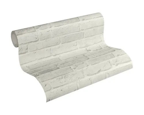 35581-4) moderne Vliestapete Stein-Dekor Backstein weiß hellgrau 