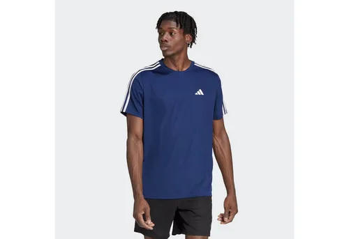 ADIDAS Herren Shirt Train Essentials 3-Streifen - Optimal für dein Training - T-Shirts mit feuchtigkeitsabsorbierender AEROREADY Technologie für ein trockenes Tragegefühl. Hergestellt aus 100 % recycelten Materialien, umweltfreundlich und ideal für aktive Männer.