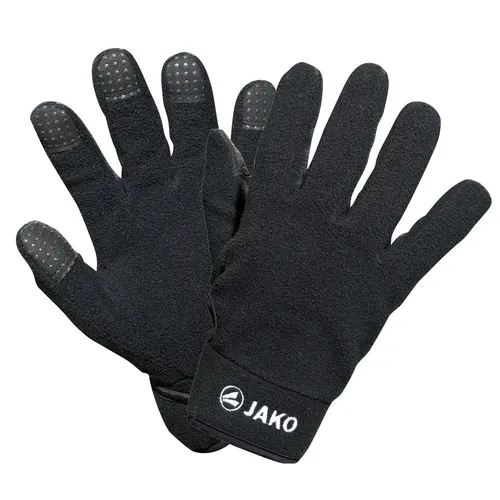 Jako Feldspielerhandschuhe Fleece (100% Polyester, schnelltrocknend ) schwarz - 1 Paar, Größe: 4