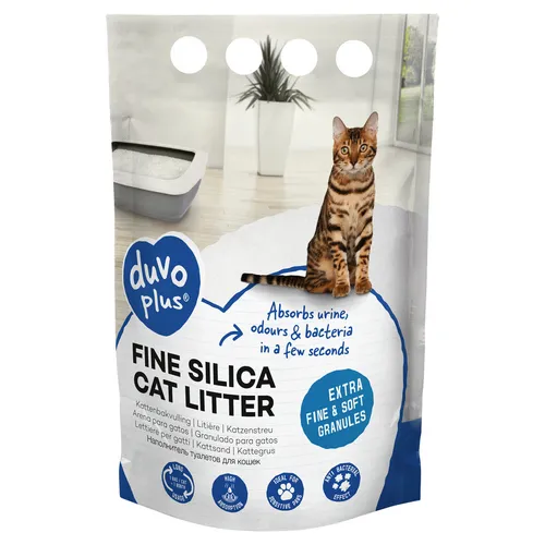 Duvo+ Katzenstreu Premium Silica fein weiß, UVP 8,49 EUR, NEU