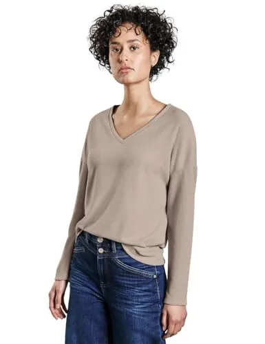Damen Kuscheliges V-Neck Shirt