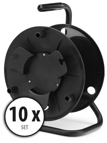 Pronomic KT-100 Leertrommel für Kabel und Schlauch - Kabeltrommel für saubere Aufbewahrung und geordneten Transport. Nie wieder Kabelsalat dank blitzschnellem Aufwickeln mit Klemmschlitzen! Ideal für bis zu 100 Meter Mikrofonkabel.