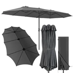 Kingsleeve Sonnenschirm XXL mit UV Schutz 80+ in grau von Kingsleeve