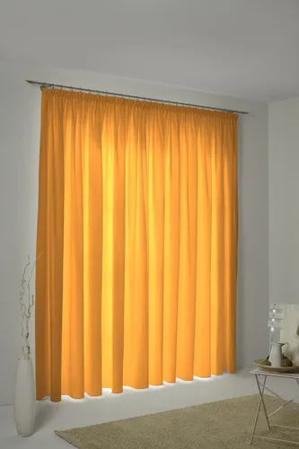 Wirth Vorhang WirthNatur, Kräuselband (1 St), blickdicht in orange von Wirth