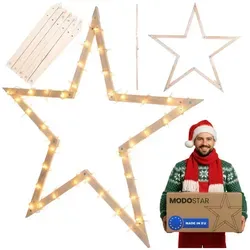 Modo24 Dekostern DIY MODOSTAR Weihnachtsstern Set in beige von MODO24