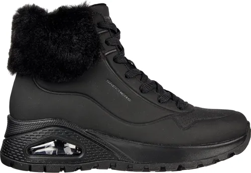 Skechers Damen Uno Rugged Fall Air Stiefelette - Schwarz, 38 EU, mit Air Cooled Memory Foam und flexiblem Fersenpolster für optimalen Komfort beim Wandern