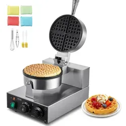 VEVOR Waffeleisen 1230 W - Professionelles Waffel Maker - Waffeleisen für knusprige, fluffige Waffeln in Minuten! Mit präziser Temperaturregelung und antihaftbeschichteten Backflächen für einfache Reinigung. Ideal für Restaurants und Bäckereien.