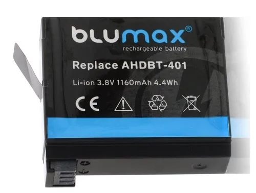 Original Blumax Akku für GoPro Hero4 Black Digital Kamera Akku 1160mAh AHDBT-401