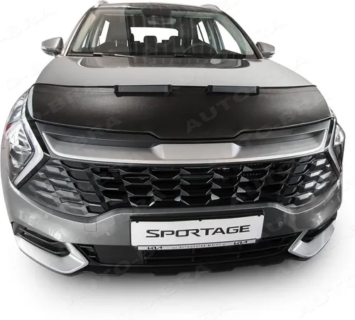 Haubenbra für KIA Sportage 2021+ - Steinschlagschutz & Tuning - Schützen Sie Ihre Motorhaube mit diesem stilvollen Haubenbra aus Kunstleder. Ideal für Tuning und Styling, sorgt er für einen effektiven Steinschlagschutz und hebt das Design Ihres Fahrzeugs hervor.