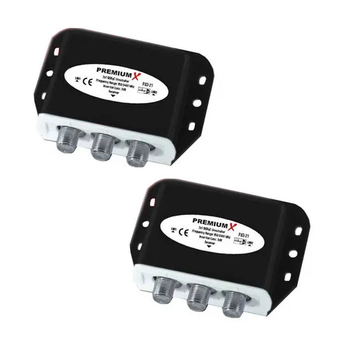 2x DiSEqC Schalter 2/1 SAT Umschalter Switch Satellitenweiche Verteiler Splitter