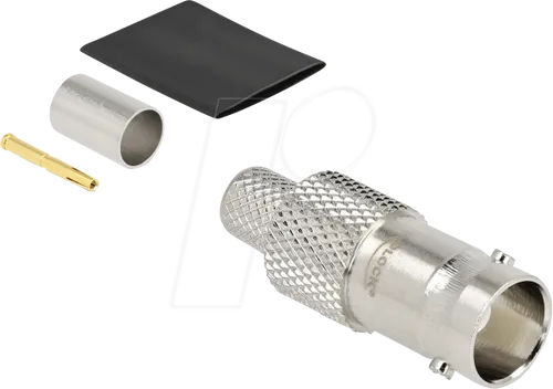 DELOCK 91775 - BNC Buchse zum Crimpen RG-6 mit passendem Schrumpfschlauch