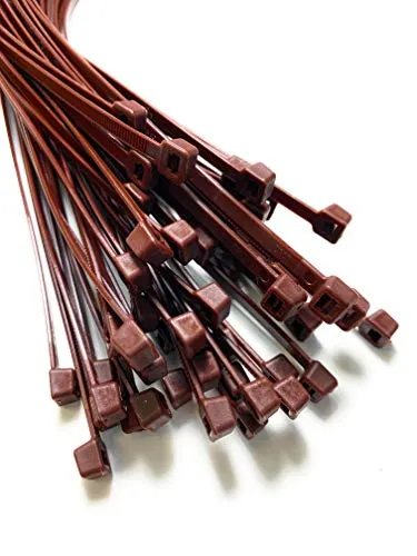 Braun Kabelbinder Extra lange Krawatten 9mm x 530mm Schwerlast Zip 20 Stück