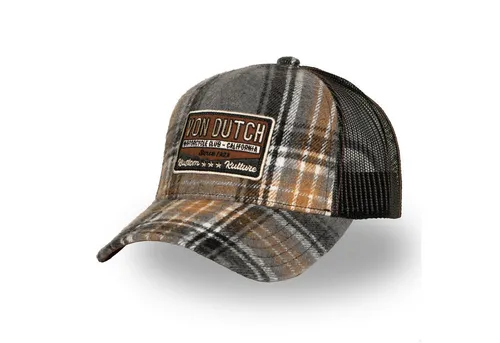 Von Dutch Trucker Cap - Check Pattern Flannel Mesh - Stilvolle Von Dutch Trucker Cap mit kariertem Flanell und Mesh-Rückseite. Verstellbar für optimalen Tragekomfort. Ideal für jeden Anlass und ein echter Hingucker!