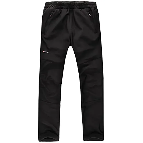 Höhenhorn Tiegun Kinder Softshellhose Schwarz Gr. 164 - Outdoor Hosen für Jungen, wasserdicht und atmungsaktiv für optimalen Komfort, mit elastischem Softshellmaterial für perfekte Bewegungsfreiheit und warmem Microfleece-Innenfutter.