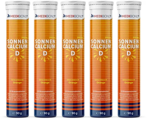 MEDIBOND Healthcare GmbH Sonnencalcium D Medibond Brausetabletten 5 x 20 Stück -