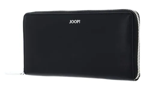 JOOP! Damen Geldbörse Sofisticato 1.0 Melete schwarz - Elegante Portemonnaie aus hochwertigem Rindsleder, ideal für stilbewusste Frauen, mit praktischem Innenmaterial aus Baumwolle und kompakten Maßen.