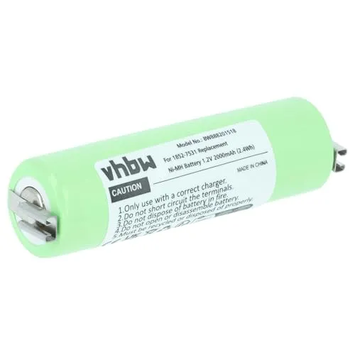 vhbw Akku Ersatz für Wella KR-800 AAE für Rasierer (2000 mAh, 1,2 V, NiMH)